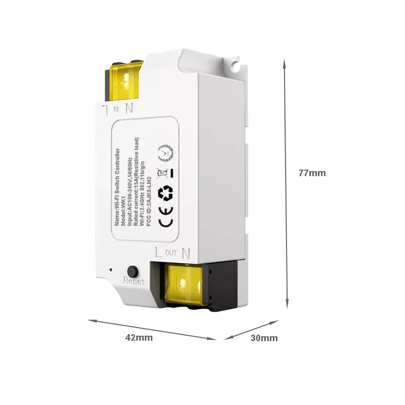 3300W Tuya Home Smart switch Water Heater  Air condition Light Controller 15A wifi Switch Controller