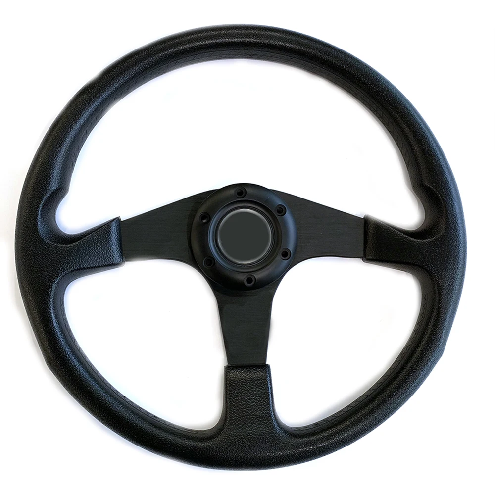 TIYPEOR Universal 350MM Sports Racing Aluminum PU Steering Wheel Suitable for Sightseeing Cars and Golf Cars