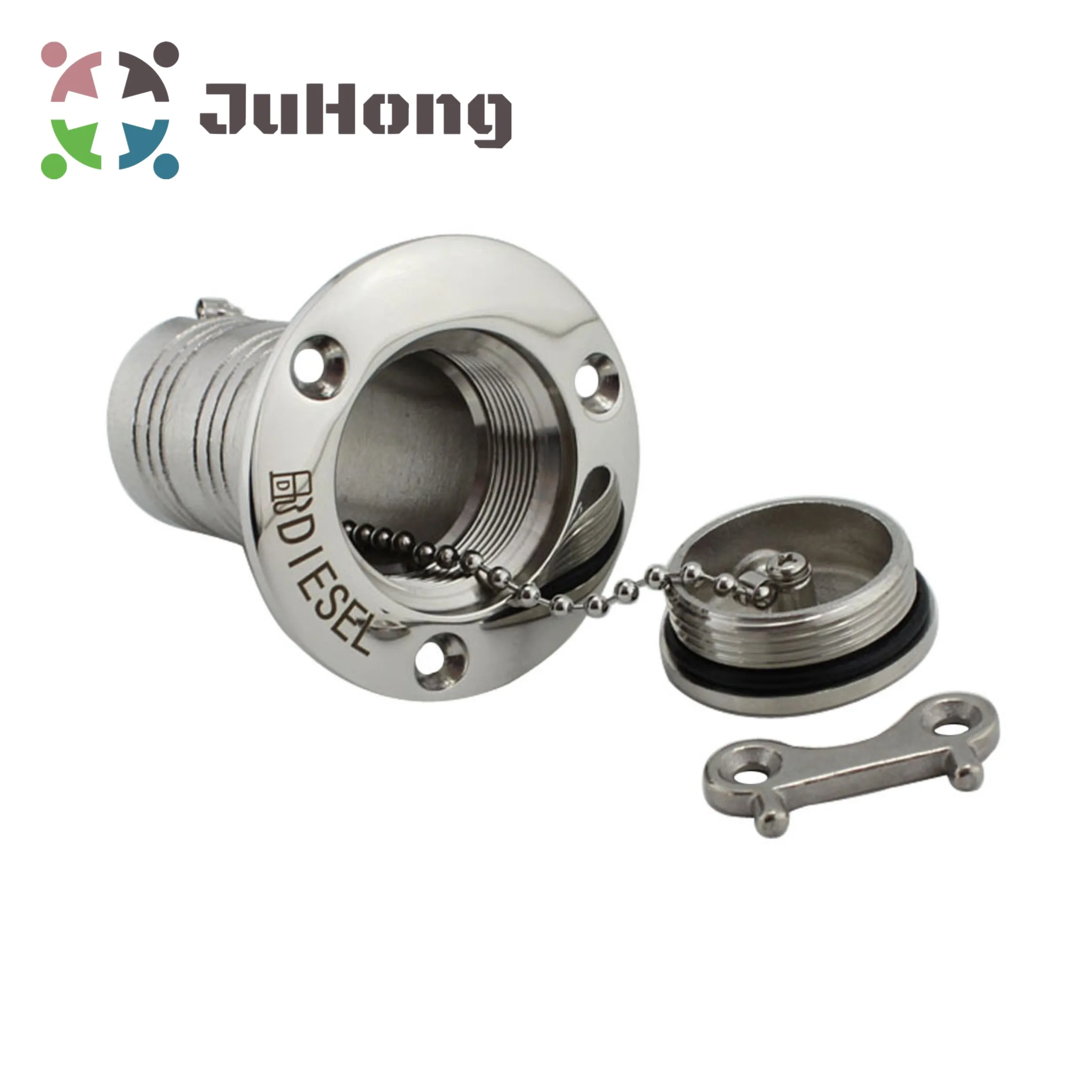 50MM (2') Marine Boat Yacht Caravan Water Tank Deck Fill Filler with Key Polished 316 Stainless Steel