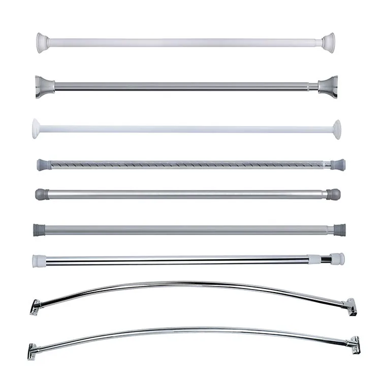 Shower Curtain Rod Adjustable Shower Rod 42 to 72 Inches Rustproof Stainless Steel Curtain Rod for Bathroom Fitting Room