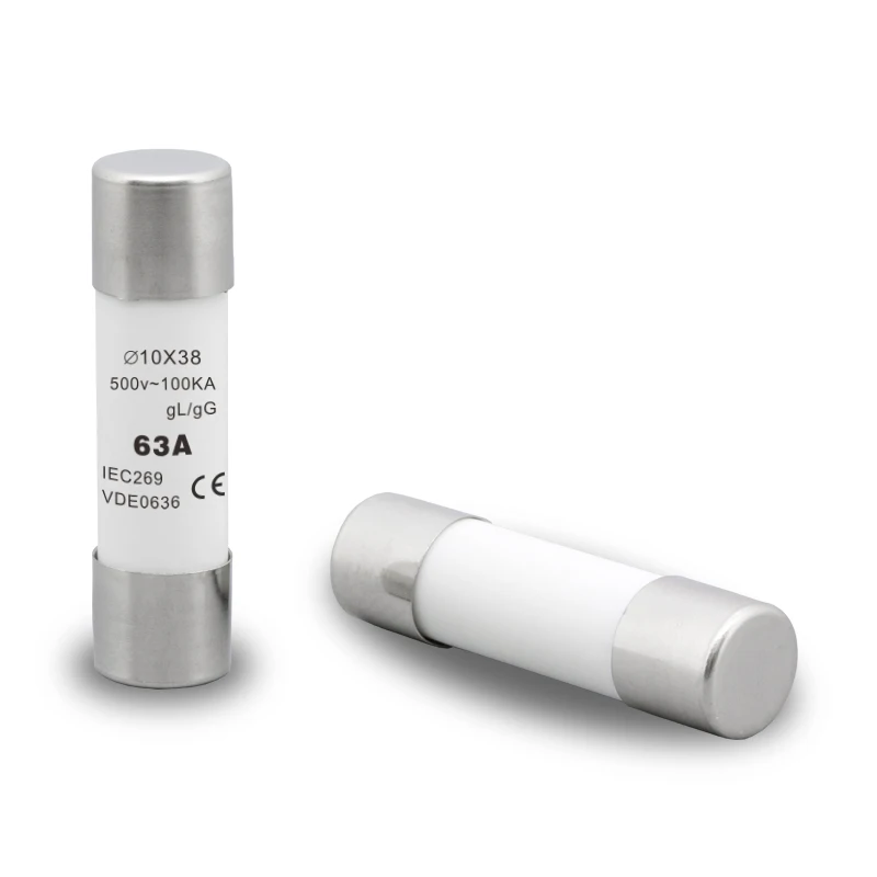 Ceramic Thermal Fuse Contacts 2A 4A 6A 8A 10A 16A 230V/690V 10-100KA Cylindrical Fuse 250v