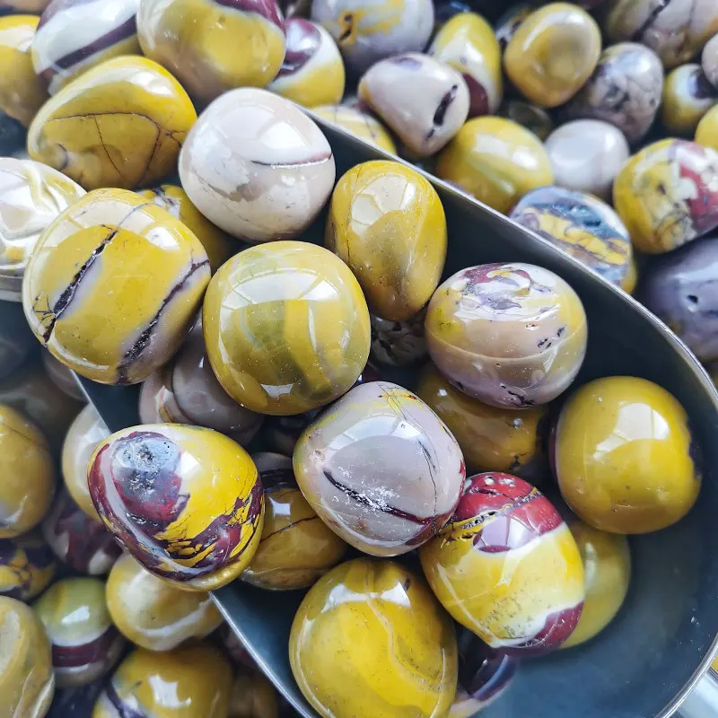 Natural Spiritual Healing Meditation Moss Agate Tumbled Crystals Gravel Flower Agate Tumble Stone