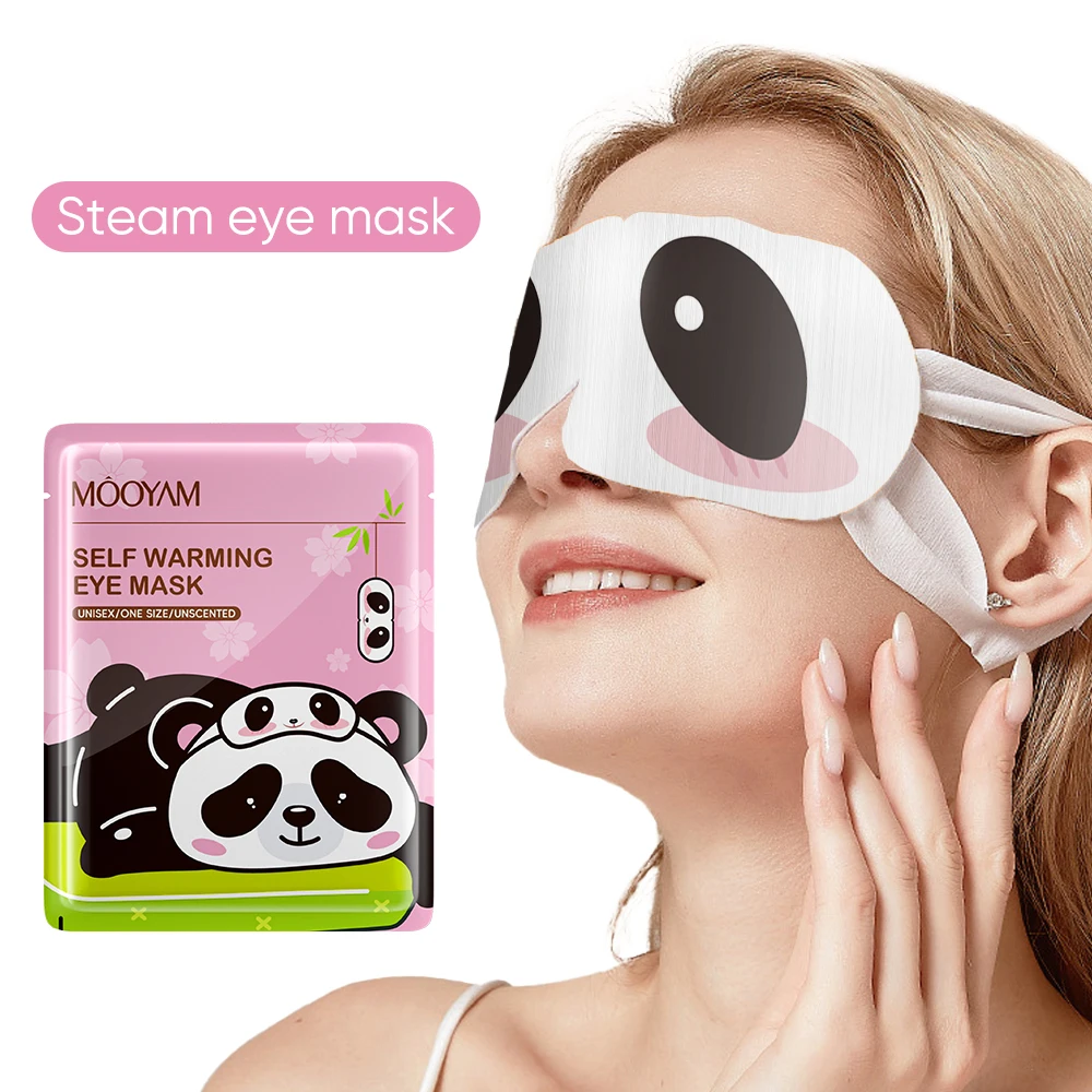 Panda and Cat Self Warming Eye Mask Promote Blood Circulation Relieve Eye Fatigue Relax Skin 16g MOOYAM Eye Mask