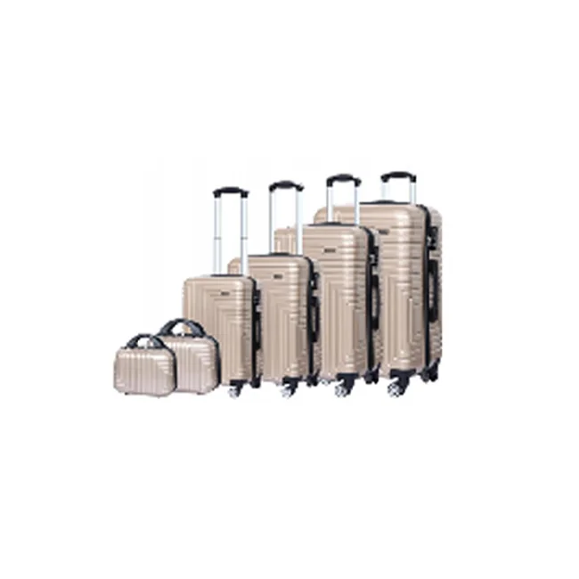 Hot Sale 4 Wheels New Design Suite Cases Travelling Bags Luggage Trolley Set Carry On With Cosmetic Bag