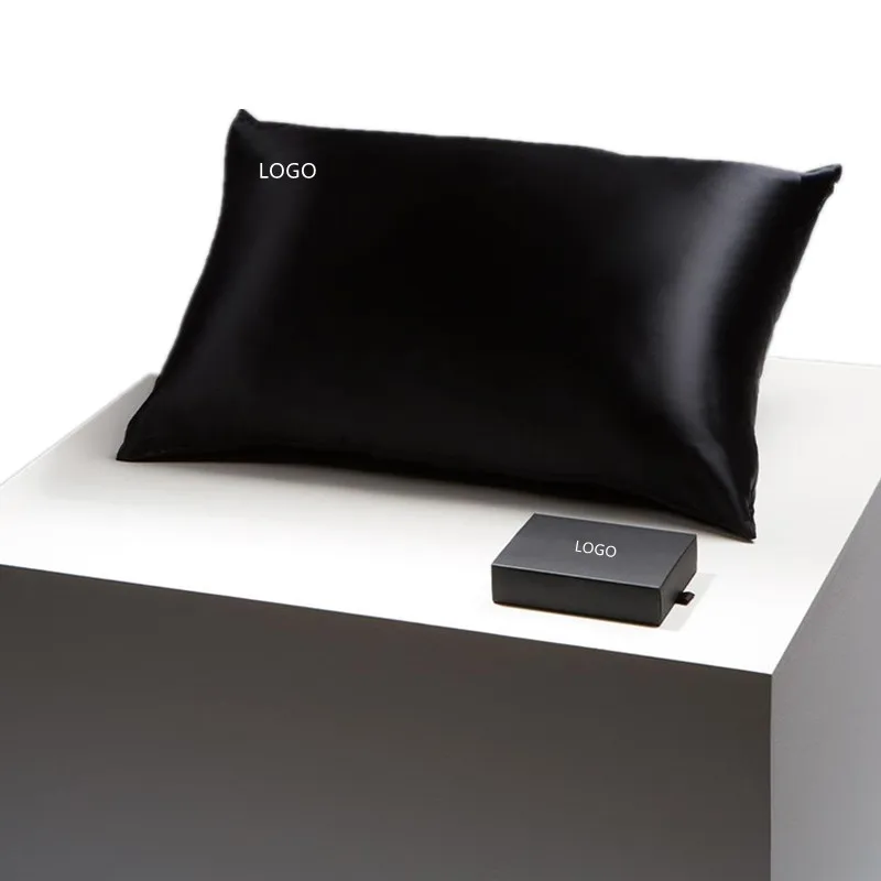 Custom Logo Silver Iron Moisture-wicking silk pillowcase antibacterial pillow cover hypoallergenic silk pillow case