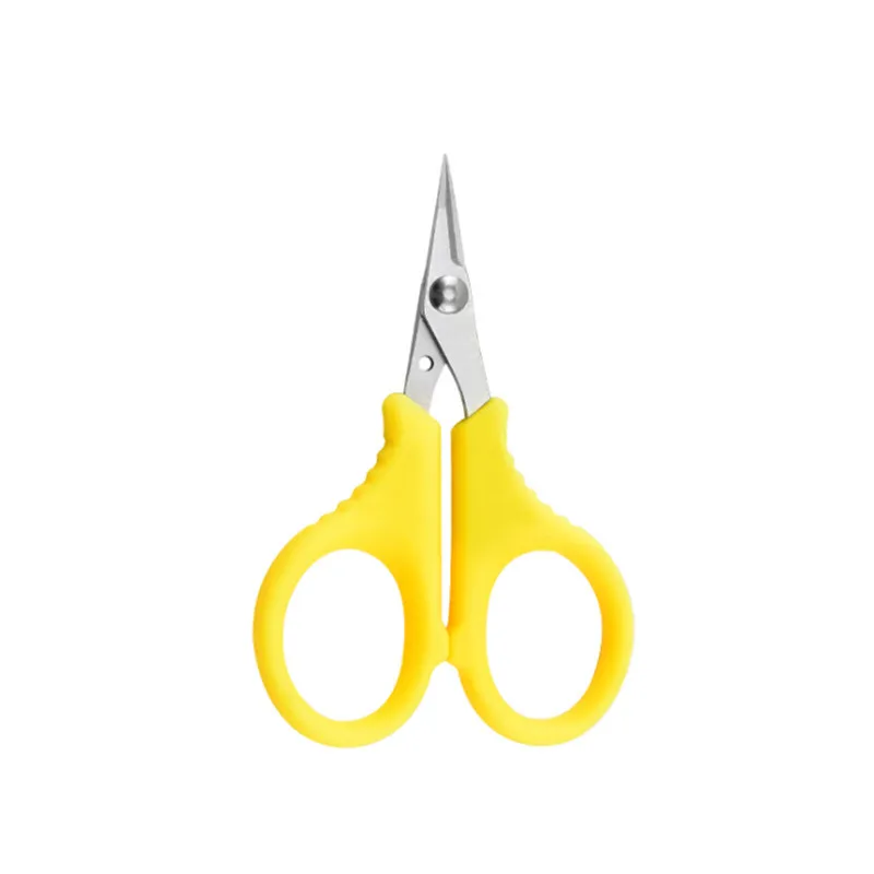 Amazon hot folding scissors stainless steel plastic shear handle small portable fishing scissors for Travel