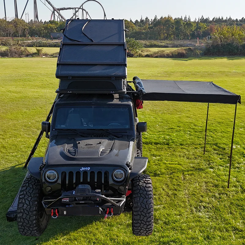ENJOIN  Quick Opening 90 Degree Waterproof Side Awning Roof Top Tent For Camping And Outdoor