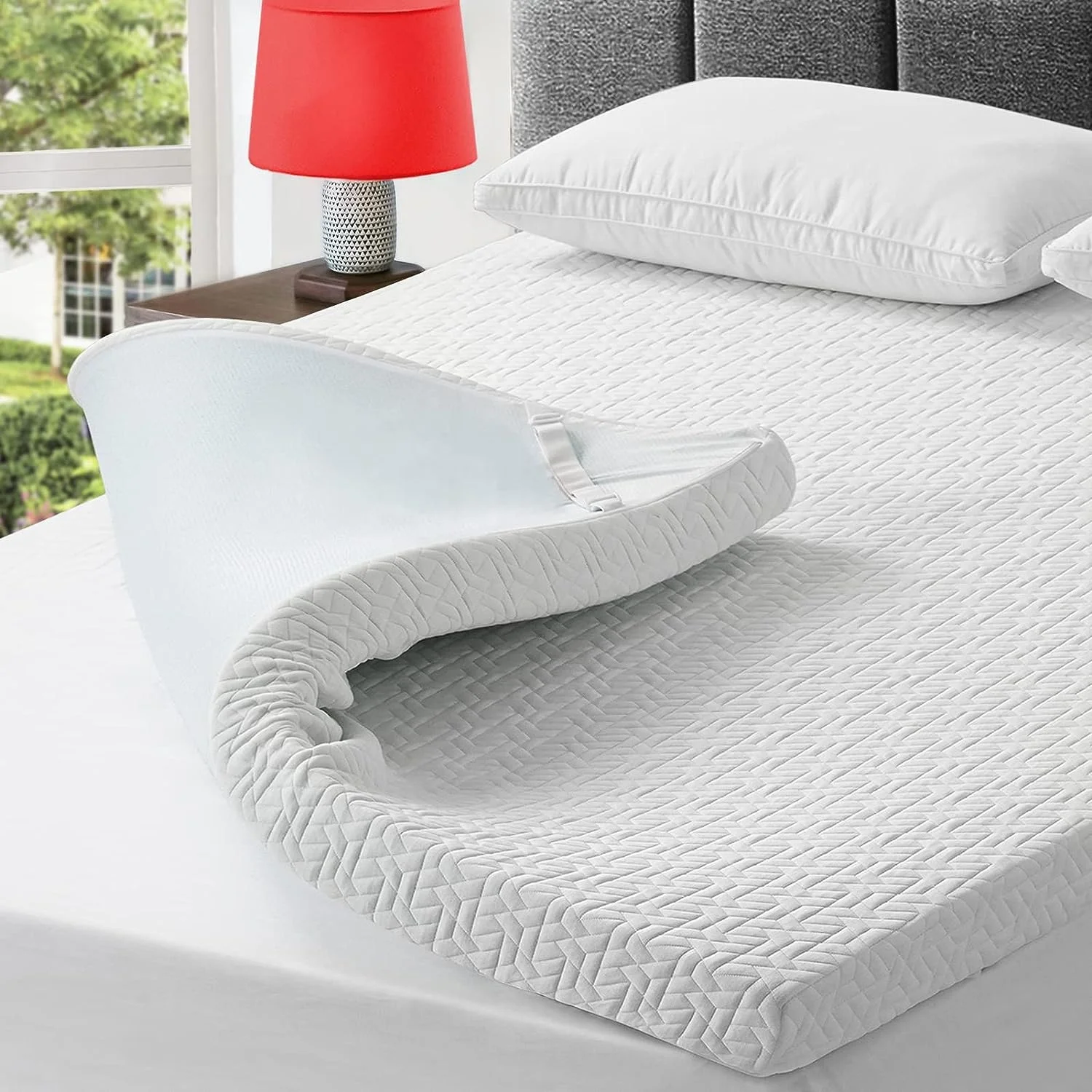 Wholesale Custom Bamboo Cover Memory Foam Mattress with Cooling Gel mattress topper