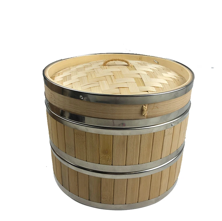 Лидер продаж 2 слоя Многоразовые вертикальный из нержавеющей стали с запахом Бамбуковая решетка для варки на пару с хорошей устойчивостью