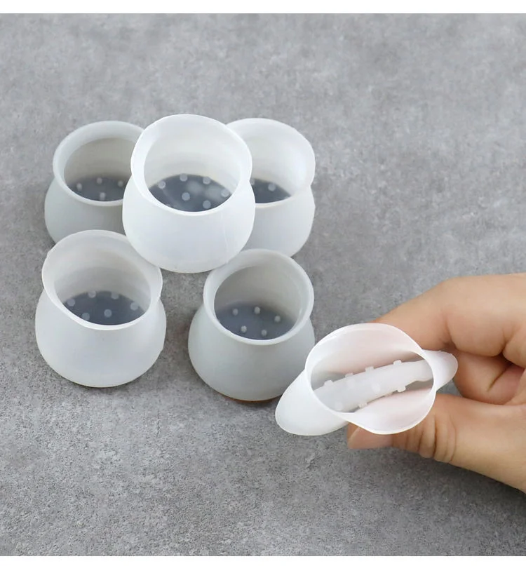 Factory Direct Supplier Noise Cancelling 2 inch Felt Bottom Soft Silicone Table Chair Leg Cover to Protect Floors