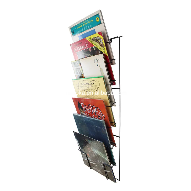 Black or white Wall Mounted vinyl record storage stand hanging record display rack shelf oil painted GOKA HOT