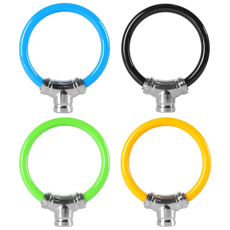 Colorful Anti-Theft Mini Zinc Alloy Bicycle Ring Lock Portable Safe U-Style U-Lock for MTB Mountain Bikes Made Silicone Cable