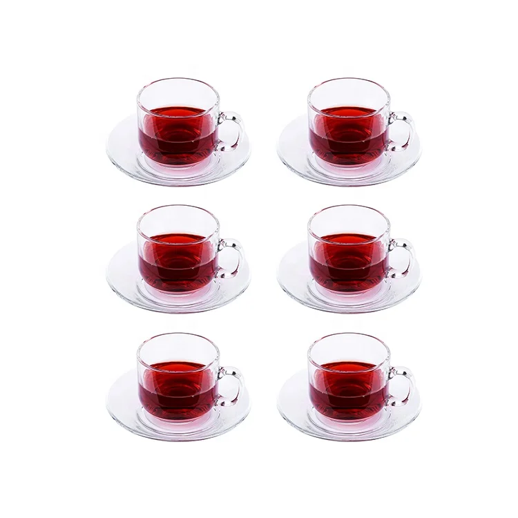 150ML Environmental Standard Glass Cup and Saucer Fruit Sets