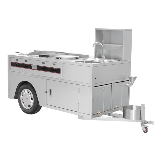 Stainleass steel Fast food cart Food truck / outdoor food cart