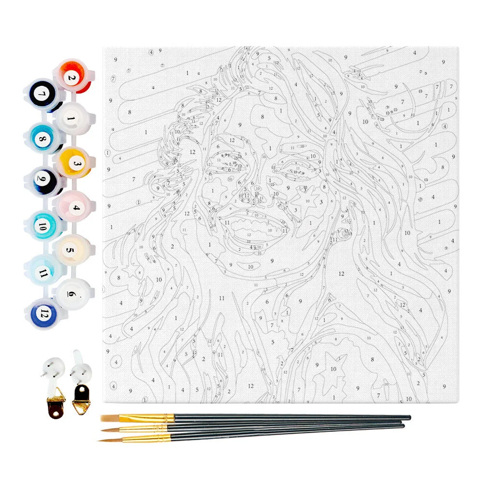 Beautiful Girl Wall Painting By Numbers Living Room Decor Digital Paintings And Wall Arts Oil Hand