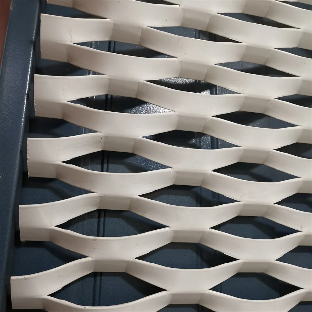 Cladding Facade Wall Aluminum expanded metal mesh  with powder coated