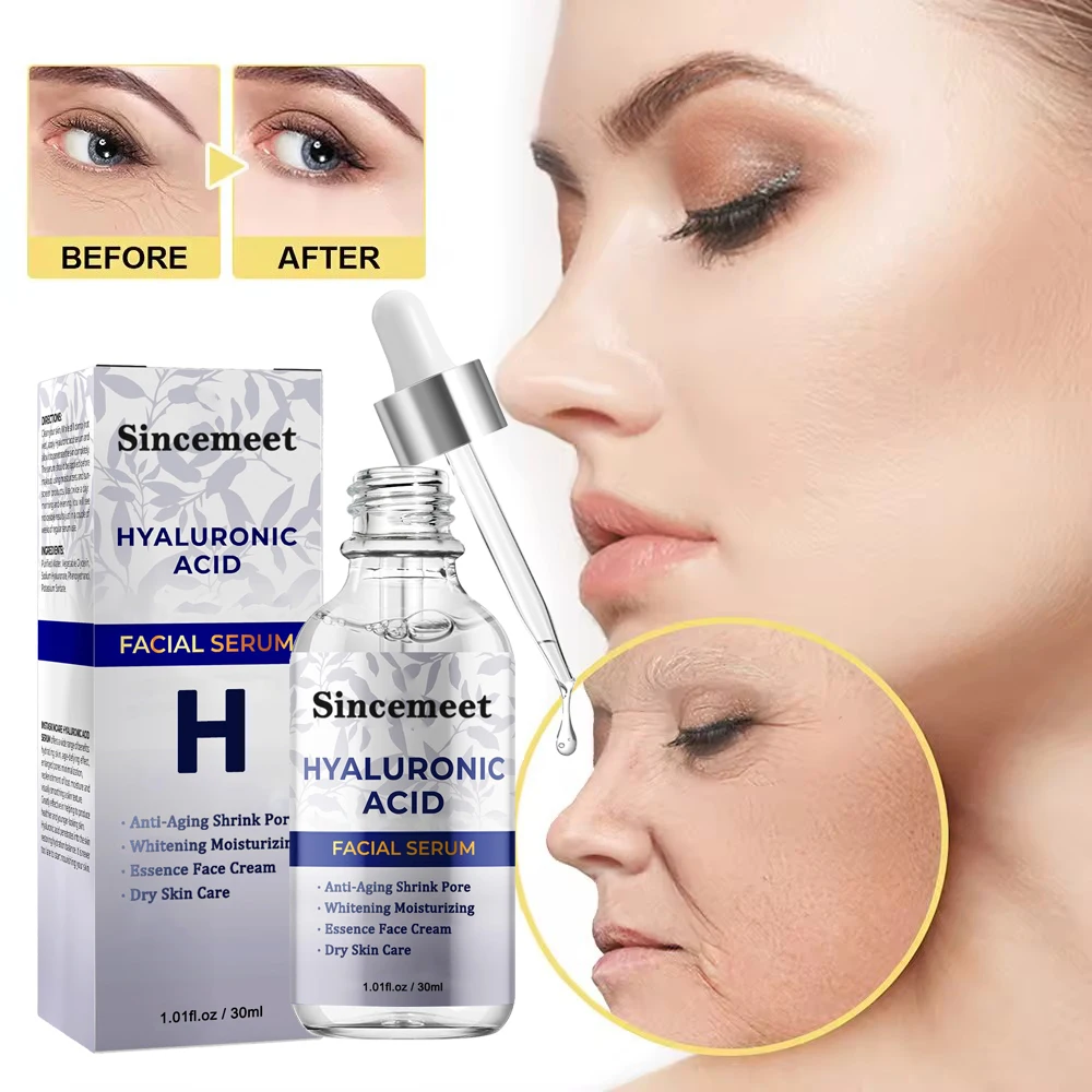 Private Label Pure Hyaluronic Acid Facial Serum Anti-Aging Oxidation Improves Skin Moisturizing Hydration Natural Organic Serum