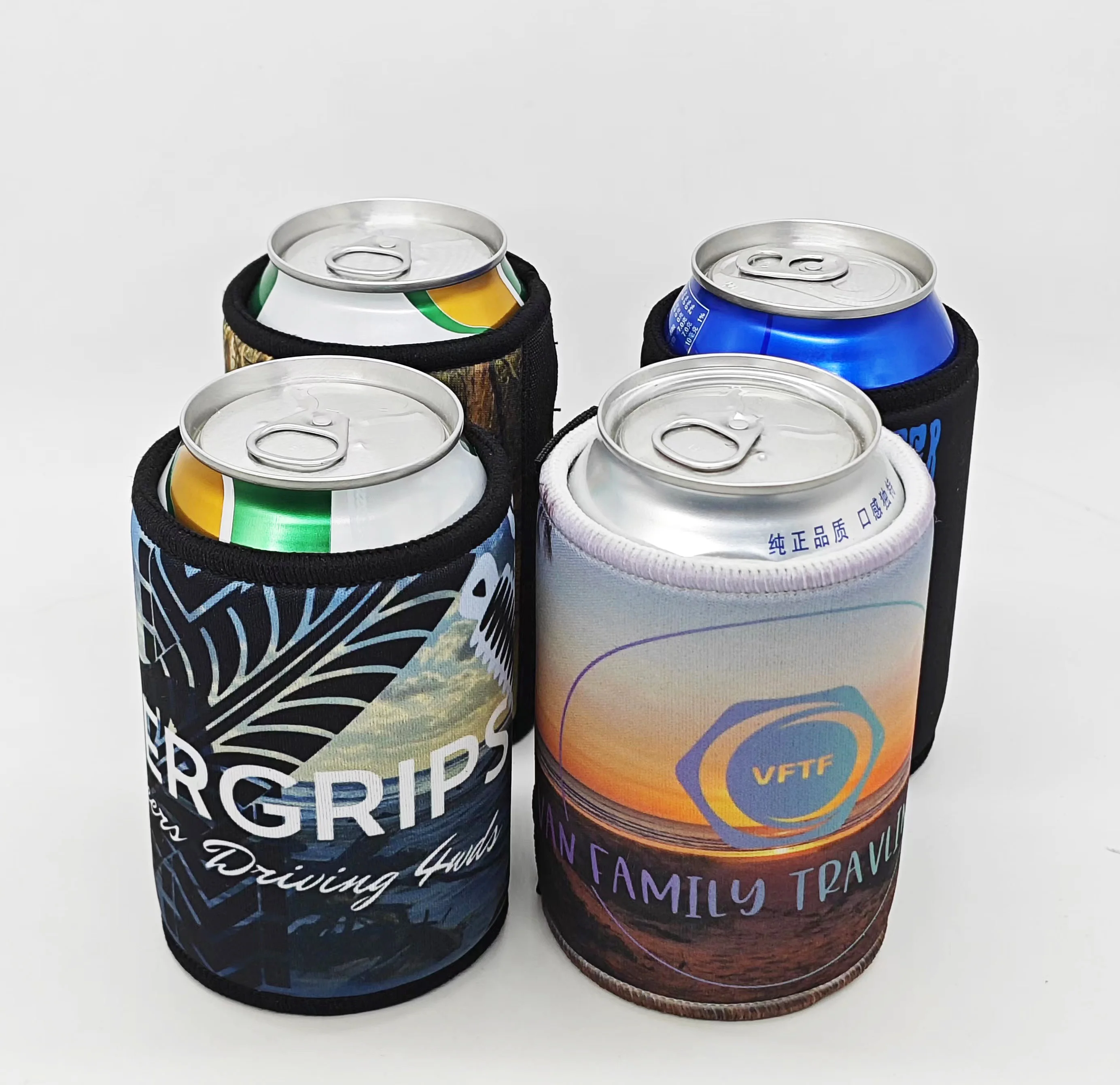 Stubby Holder Custom Logo Neoprene Promotional Personalized Printed  Can Cooler Stubby Holder with Base