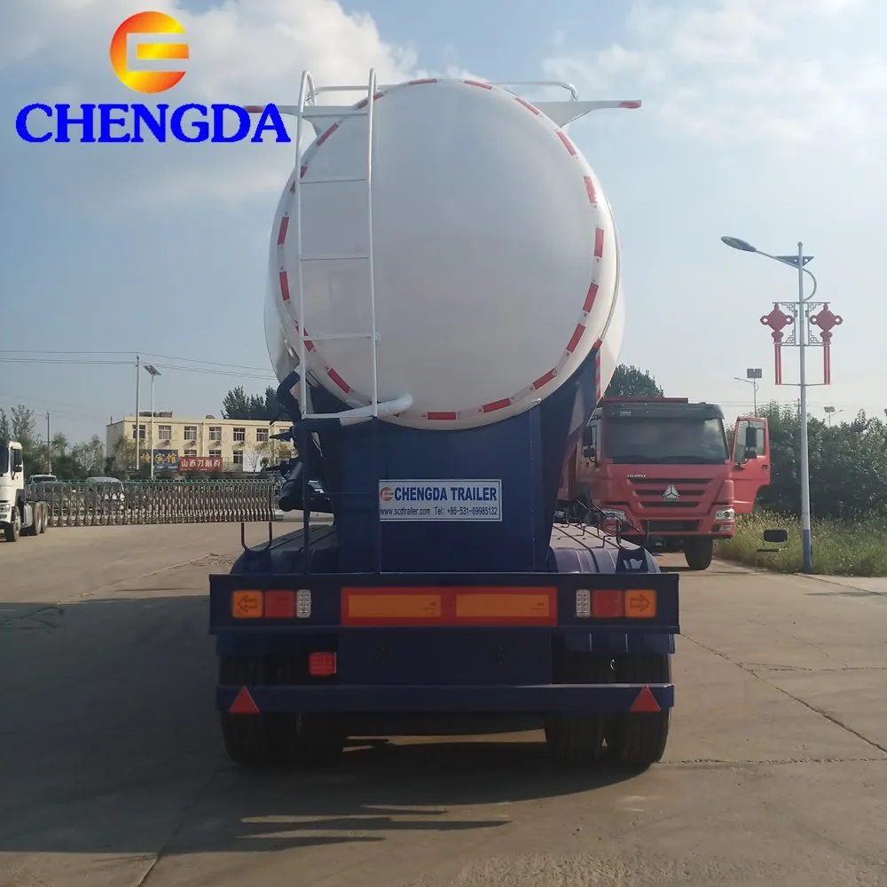  Хорошая производительность три оси Q235B отсека 58 куб. М 60 низкоплотный воздушный компрессор цементный полуприцеп для горячей