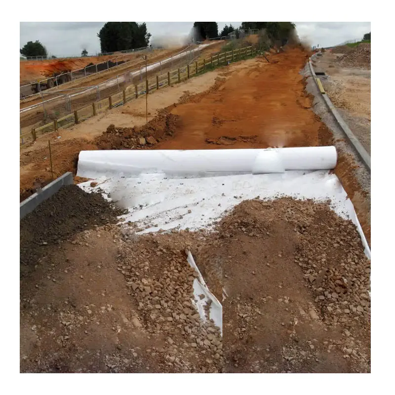 wholesale 150g 200g 250g polyester nonwoven geotextile for road construction