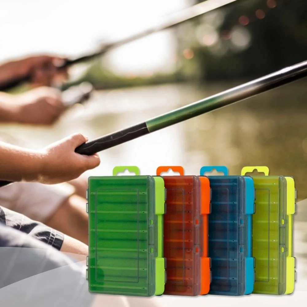 oem colored plastic fishing tackle boxes/12x12 Storage Lure Fishing Box High Strength Resin Rock Ocean Beach Boat