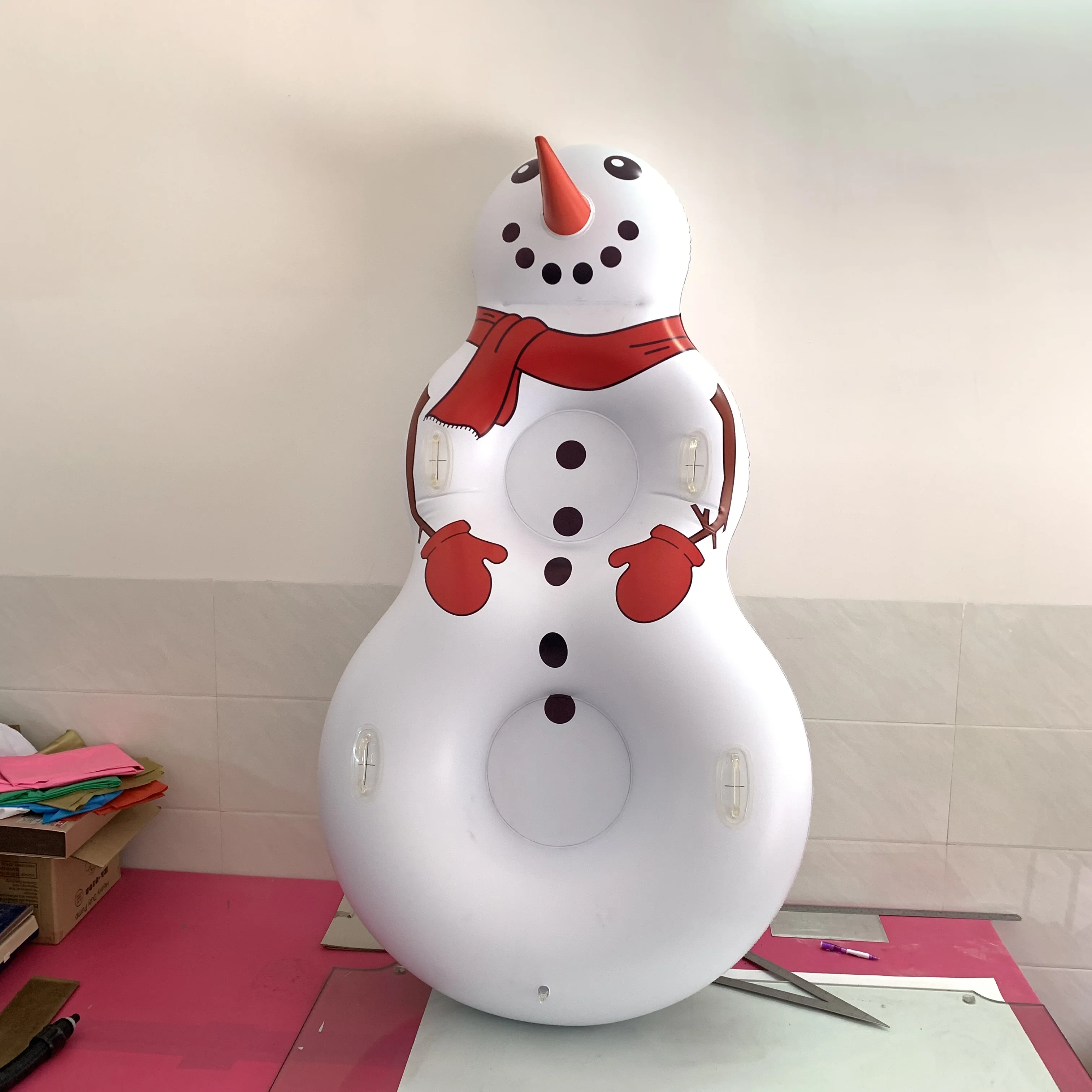 Factory Direct Sales Inflatable Snow Puppet Ski Ring Pvc Inflatable Environmental Protection Thick Sled Ski Ring