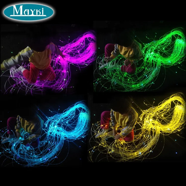 Sparkle PMMA 0.75mm single core side glow fiber optic lighting with PVC cover for curtain light sensory chandelier