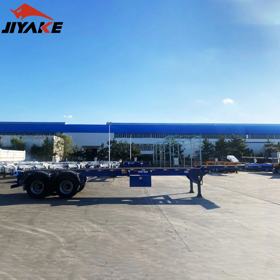 2 3 Axles Skeleton Frame Chassis Container Trailer for Truck
