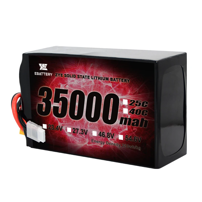 Ebattery LIHV rechargeable 36000mah 35000mah 6S12S14S18S24S High energy density solid state UAV battery for drone
