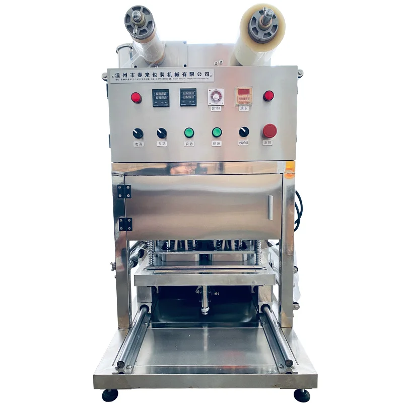 semi automatic Disposable plastic tray sealing machine Aluminum box packaging machine