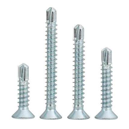 Wholesale good quality white zinc plated CSK self drilling screw tornillos