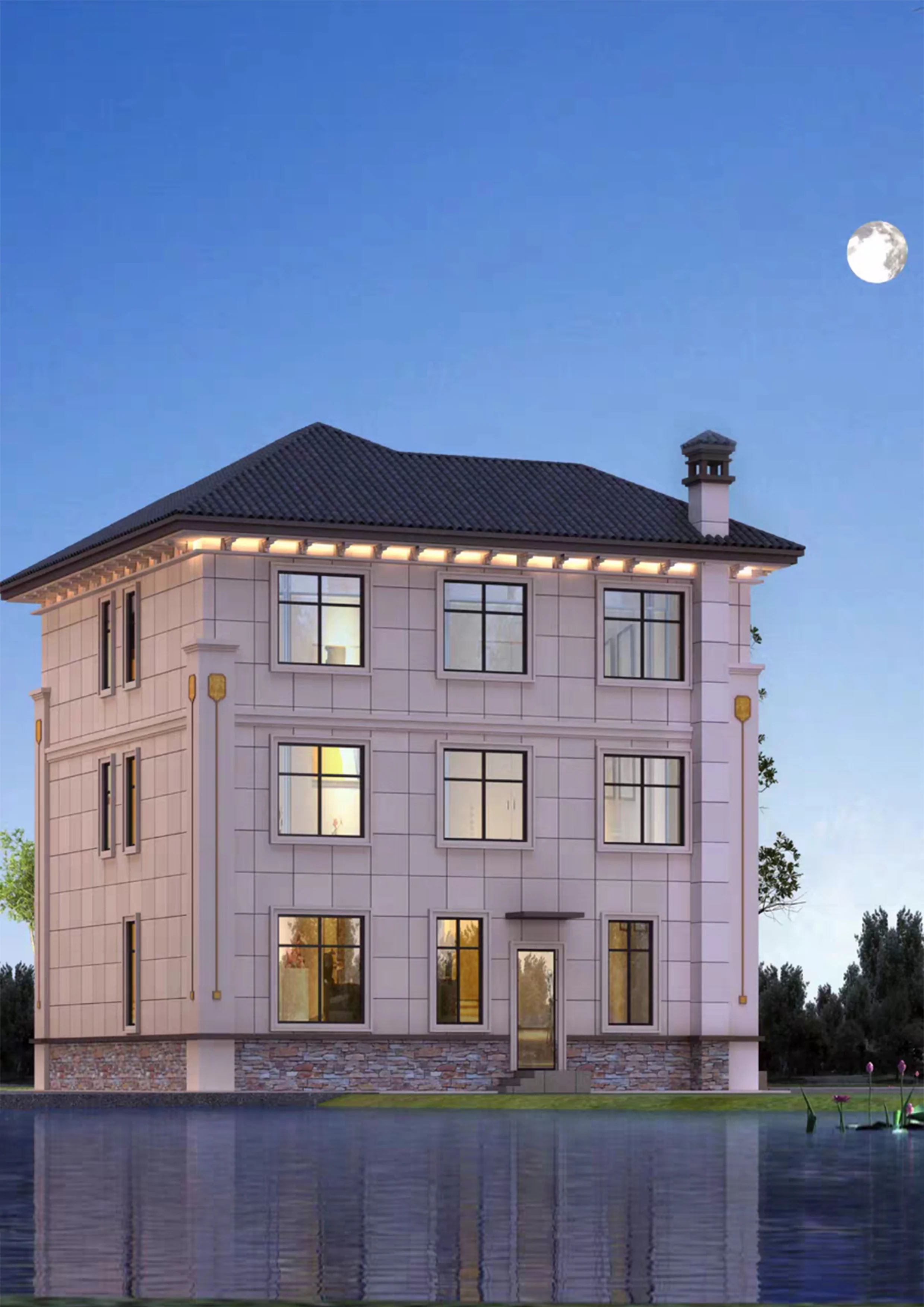 RG-Save cost structure house villa prefabricated house building light steel prefab home