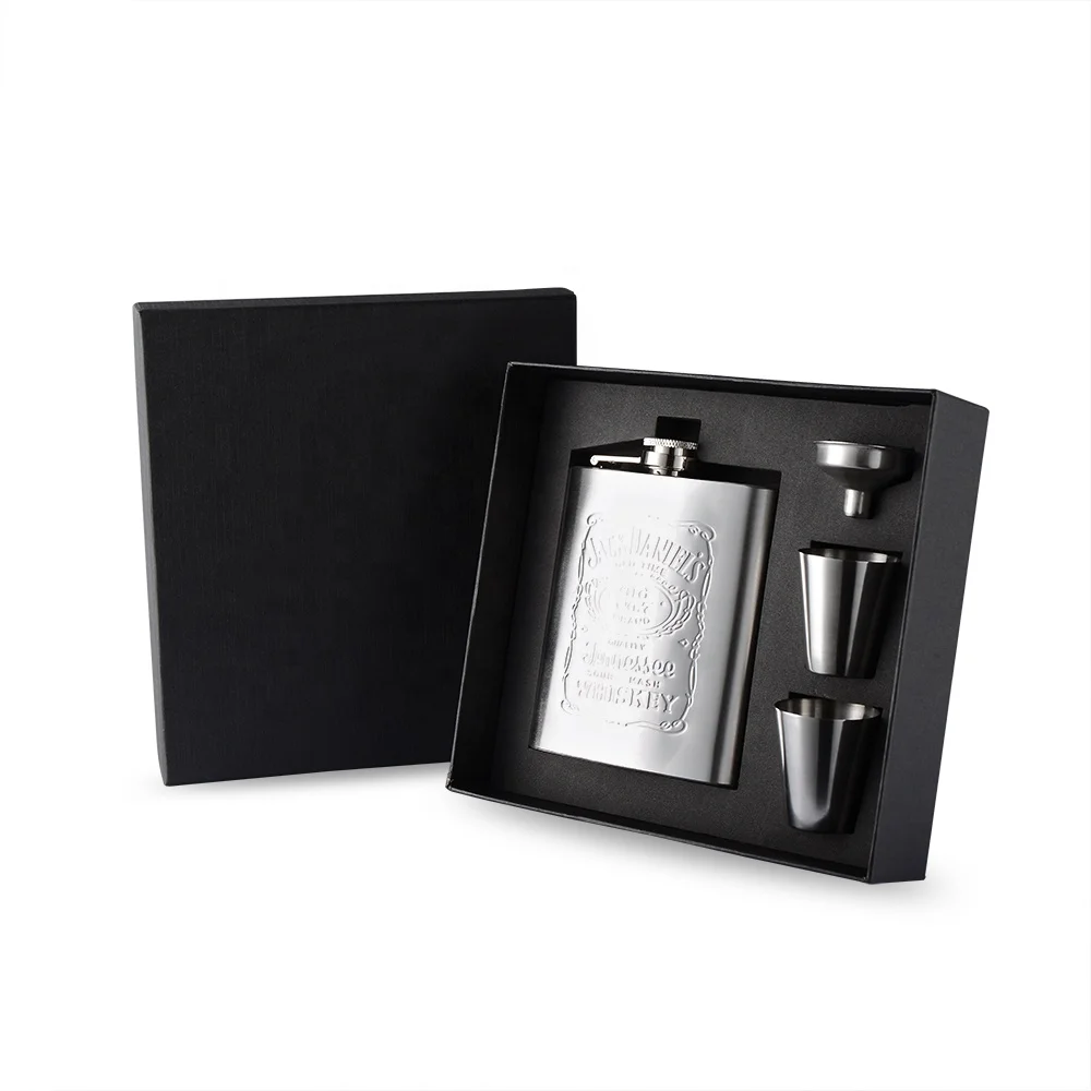 
Wholesale 20oz custom stainless steel wrapped with laser engraving logo quality hip flasks for men 