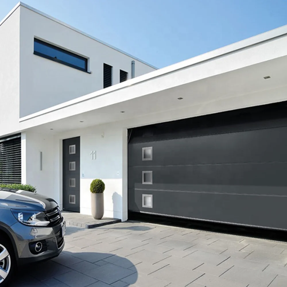 Villa Automatic Remote Control Modern Minimalist Design Exterior Automatic Aluminum Garage Door
