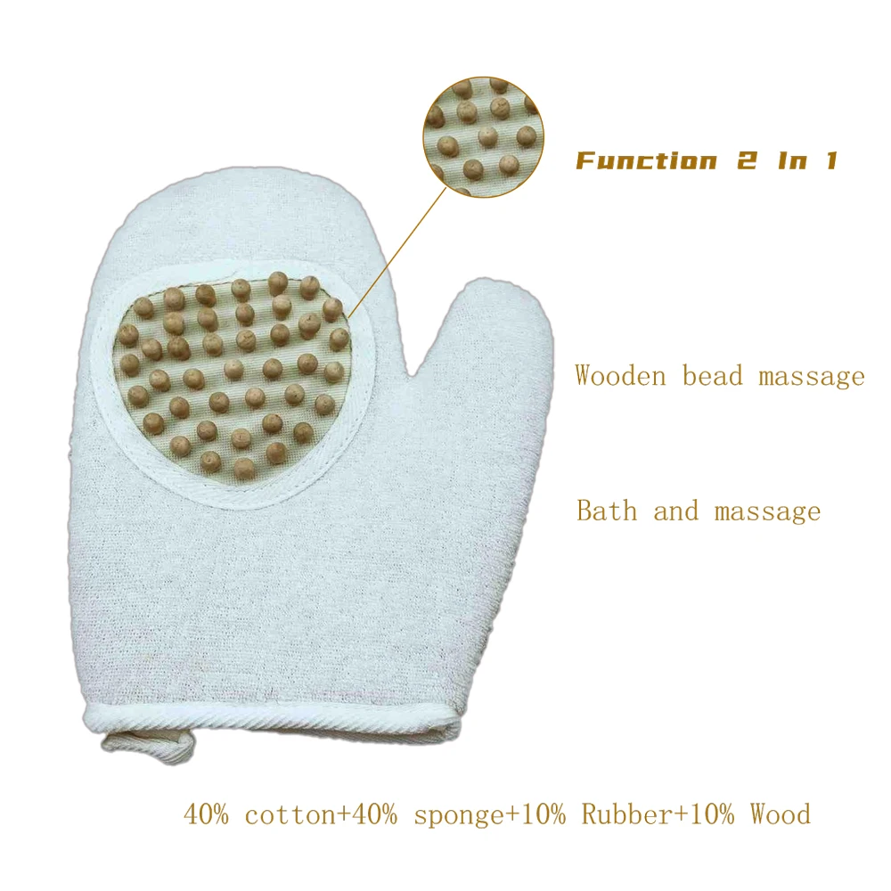 Best Sale Foot Massage Glove Cotton Sponge Rubber WoodMulti Scenario Application Light Luxury Bath Hand Glove
