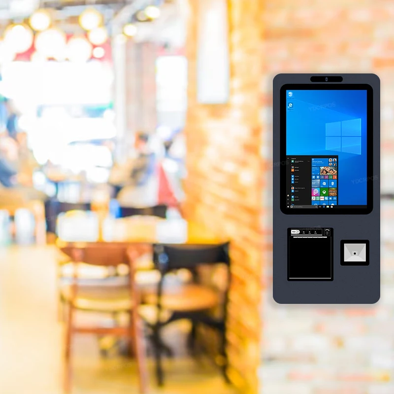 Cheap 15.6 Inch Capacitive Touch Screen All In One Pc Kiosk With Barcode Scanner,Thermal Printer