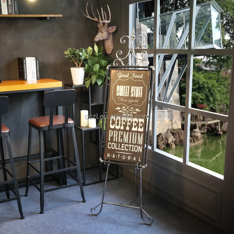 Wedding Iron Gold Easel Photo Frame Bracket Wedding Welcome Exhibition Frame Photo Display Stand Modern Oil Painting Frame