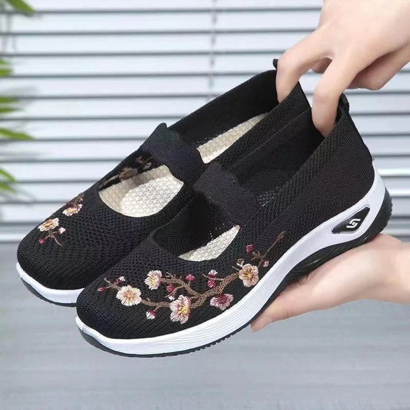 New design comfortable mesh surface ladies walking flats boat shoes outdoor soft sole sneaker sports shoes for women