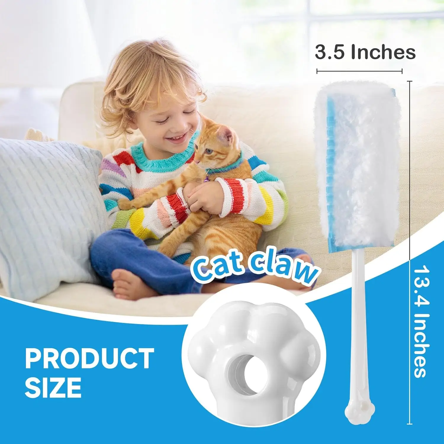 Multi-Surface Disposable Dusters 360 Heavy Duty Duster Kit Includes 30 Dusters Refills and 1 Handle,