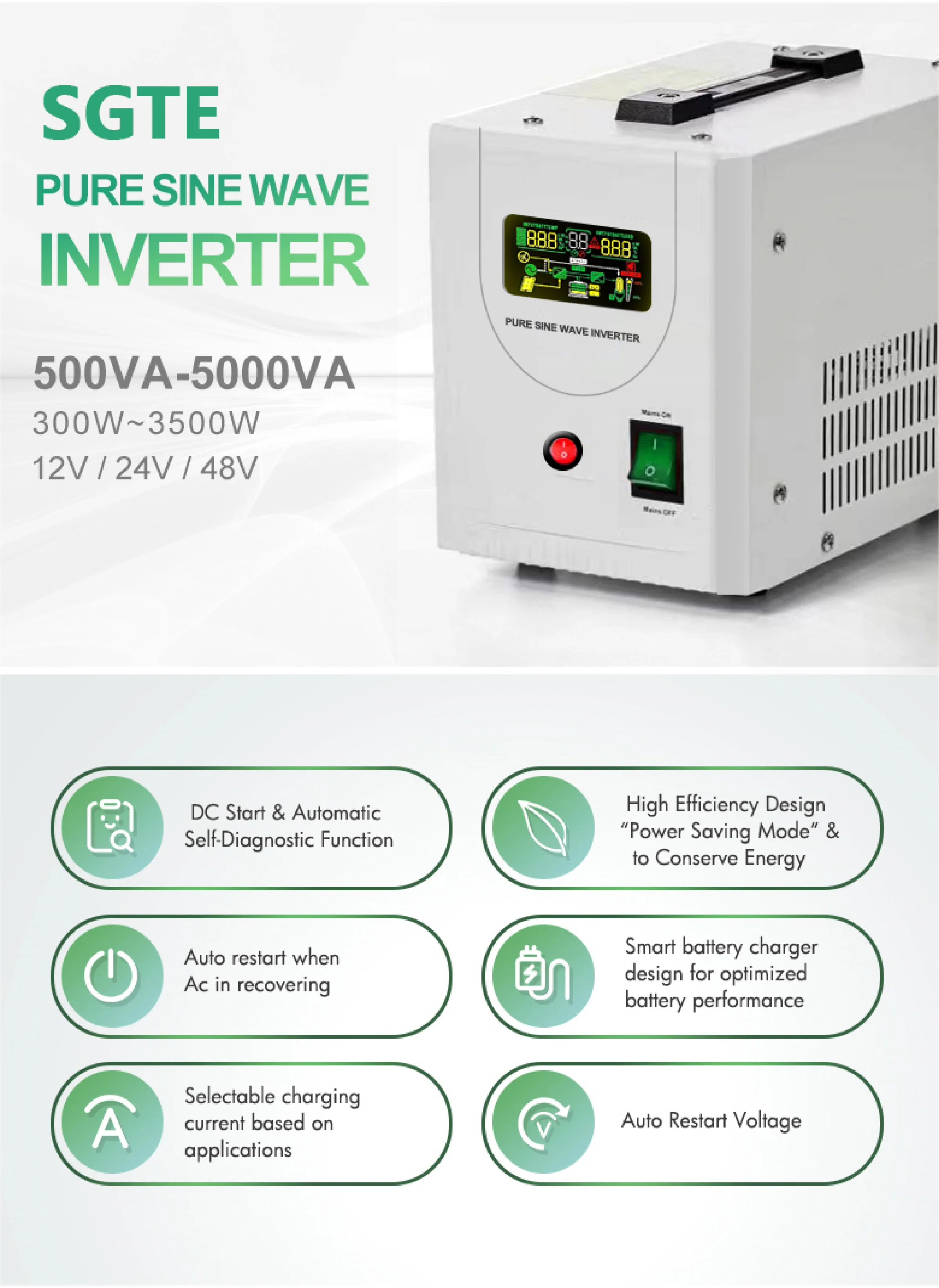 3000W Off Grid Dc Ac Inverter All In One Solar smart Power System Home In Solar Energy System With UPS
