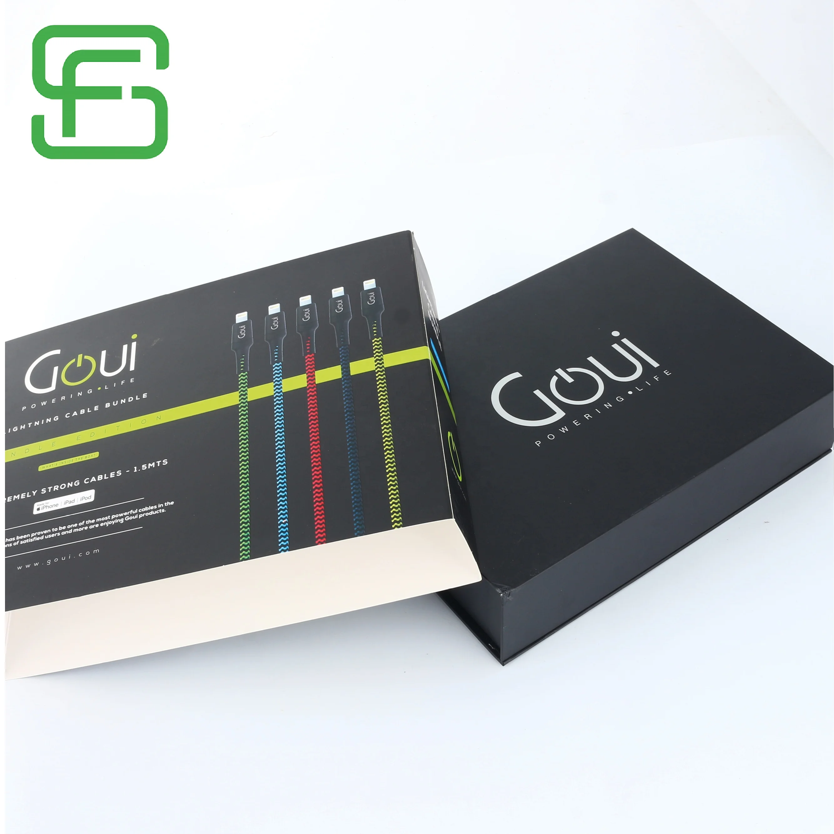 Recycled Data line Cardboard Packaging Box Customized Packaging Box With Hanger