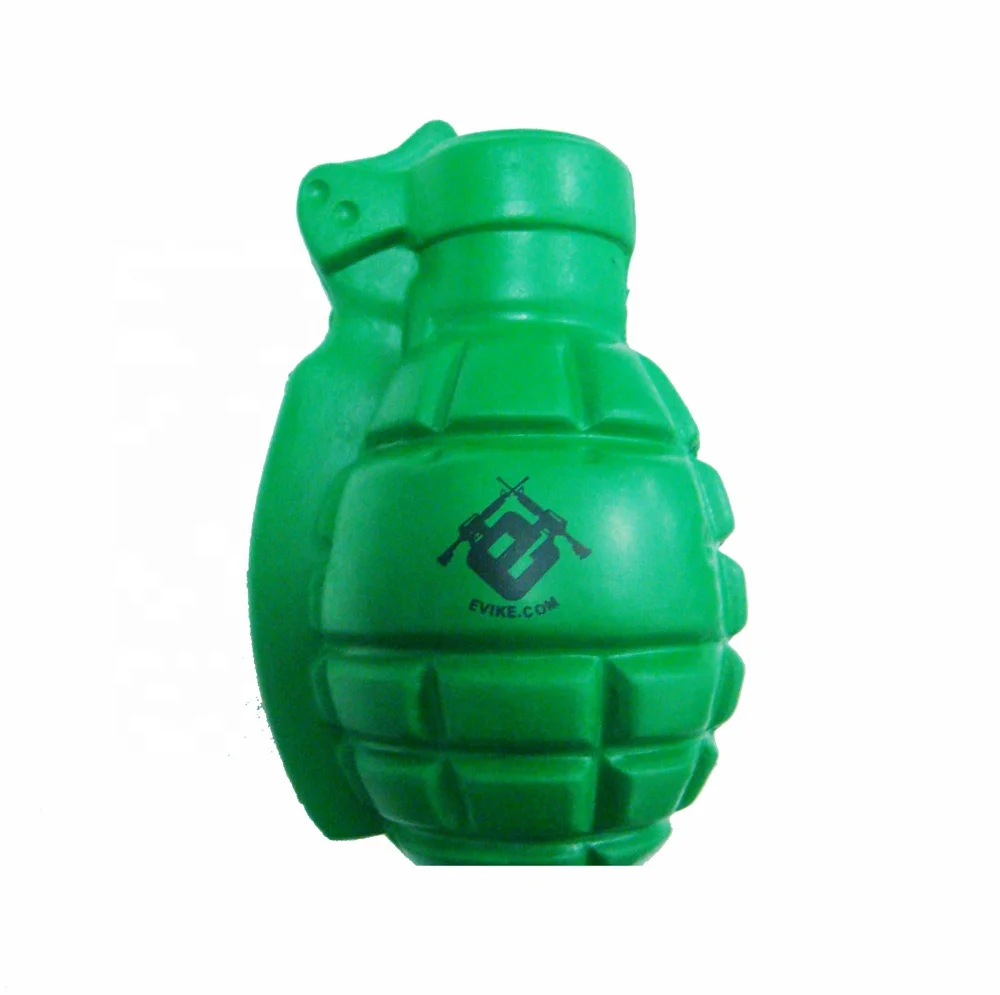 Factory Sale Novelty Manufacturer Cheap High Quality Simulation Antitank Grenades Shape PU Anti Stress Ball Toys Frag Stress Relief Toys