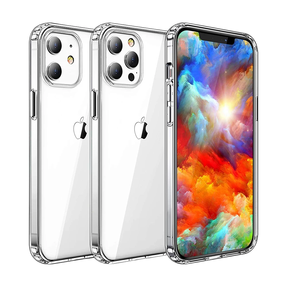  Мягкий прозрачный акриловый чехол из ТПУ для мобильного телефона iPhone 12 13