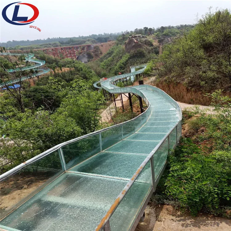 Customized Amusement Park Attraction Outdoor Large Long Glass Rafting Water Slide Roller Coaster