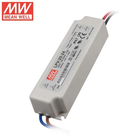 Meanwell MW LPV-20-12 LPV-20-24 LPV-20-5 LPV-20-36 20W mean well IP67 Outdoor CV AC/DC 24V 12V 5V 36V led switching power supply