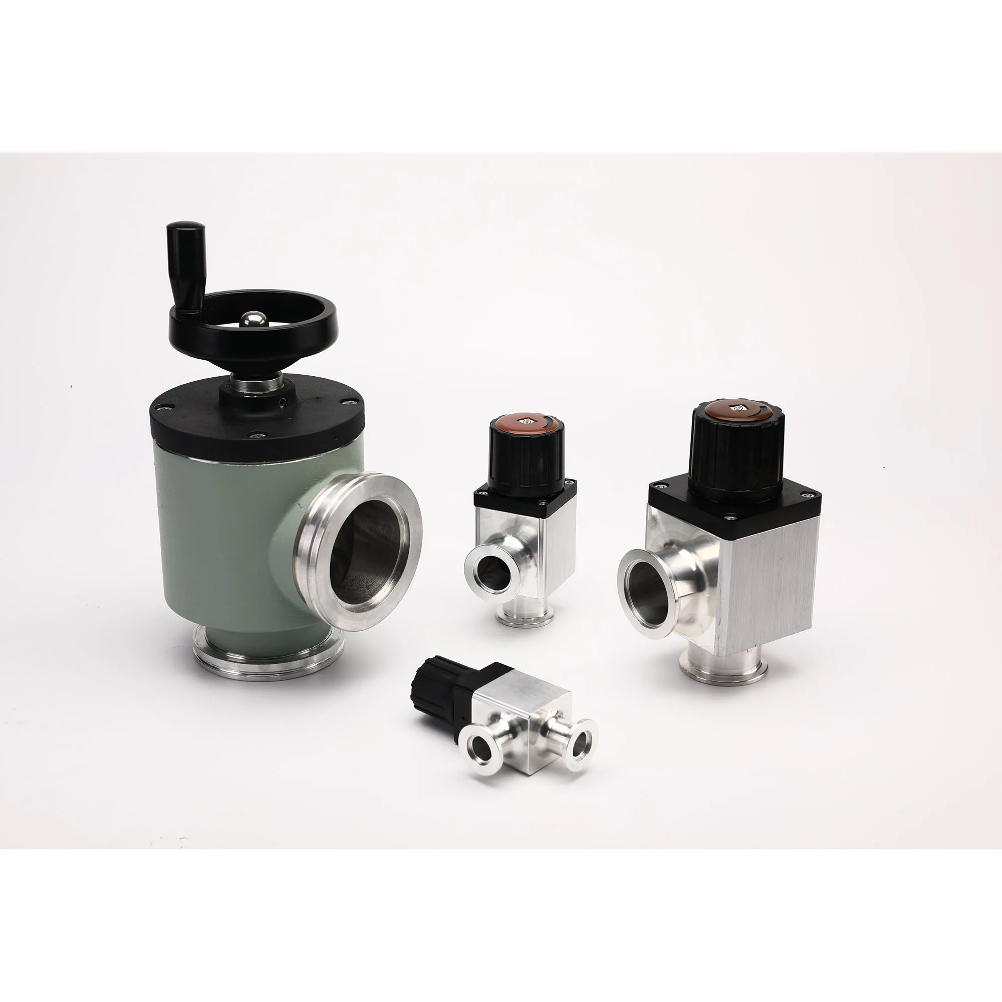 Aluminum Manual High Vacuum Angle Valve Vacuum Angle Check Flapper Valve