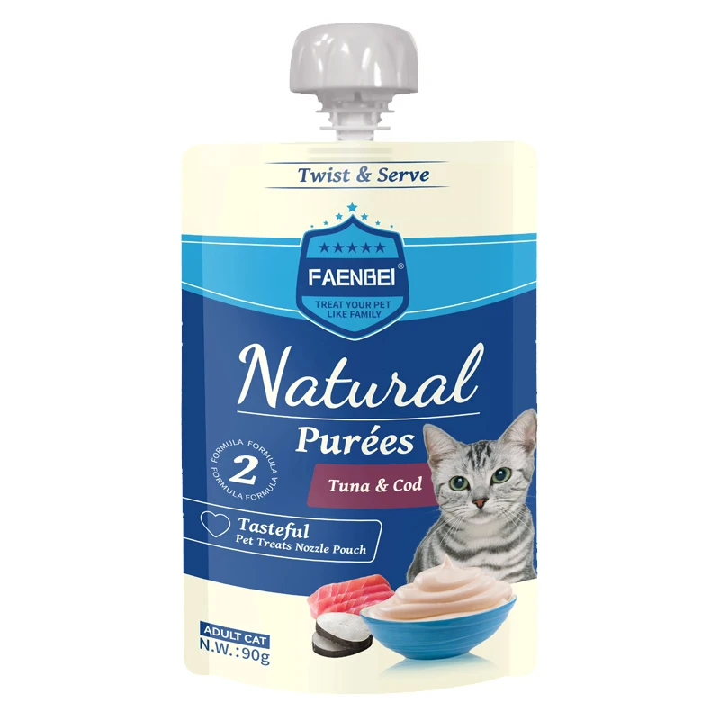 Cat Wet Food Pouch OEM Multiple Flavors Pouches Private Label Faenbei Wet Cat Food Pouch