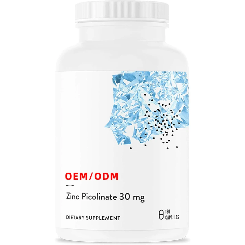 OEM ODM оптовая продажа софтгель цинка 30 мг пиколинат 180 капсулы хорошо впитываемая цинковая добавка для роста и иммунной функции