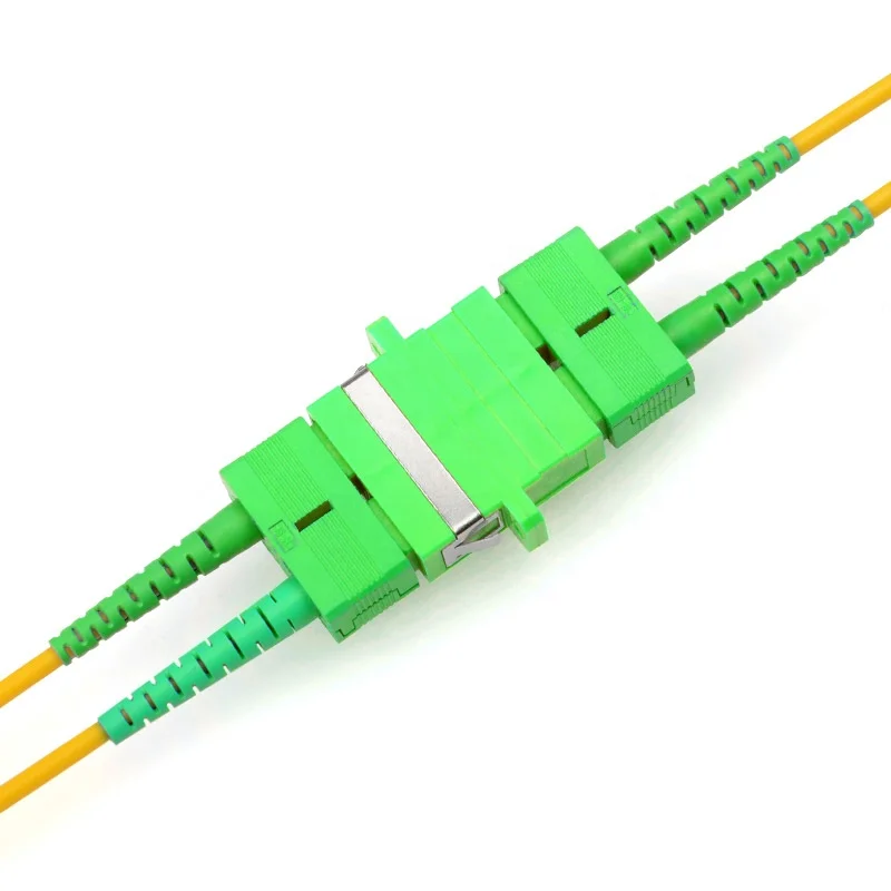 Factory price SC-SC APC SM Duplex Green 2core  fiber optic coupler Connector Duplex Fiber Optic Adapter