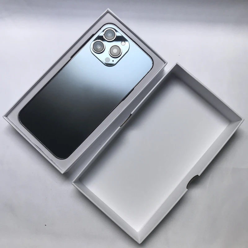 Exquisite and safe paper mobile phone storage box for 14 pro max mobile phone protection box for 14 plus dummy phone model in it